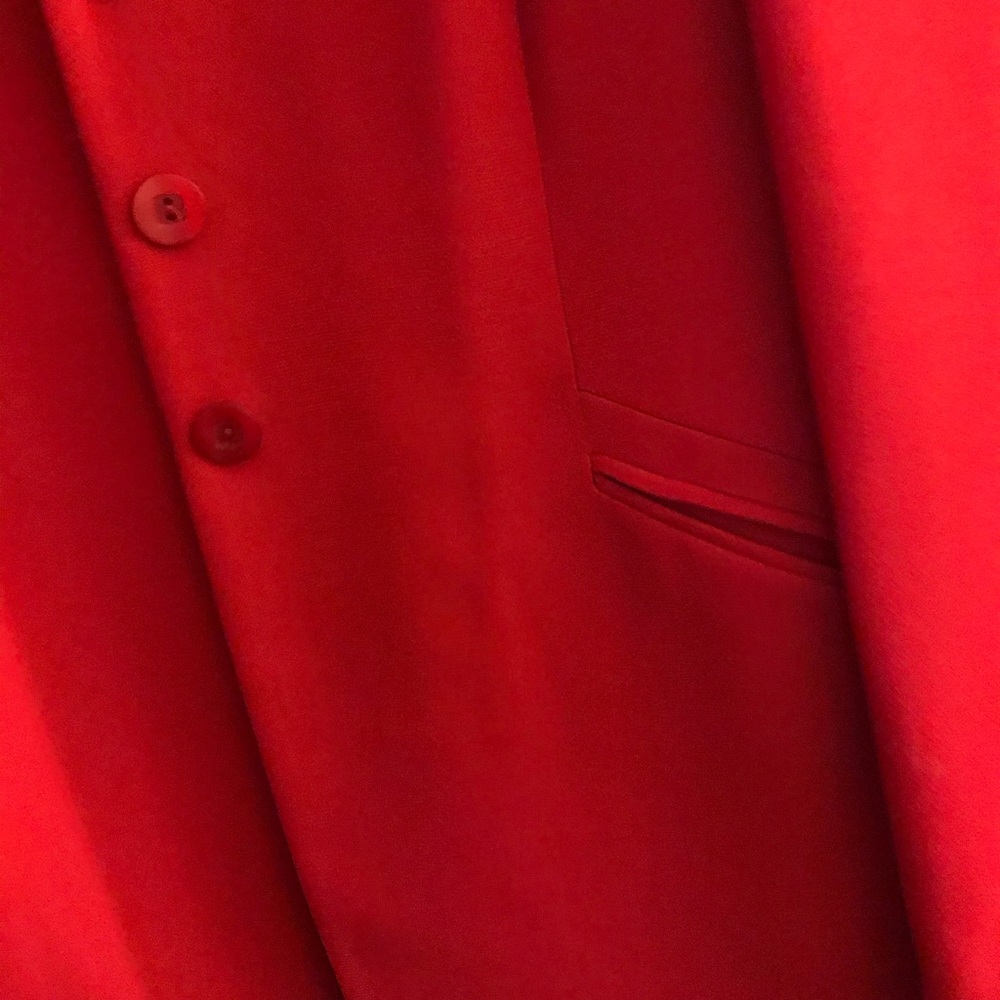 Red skirt suit